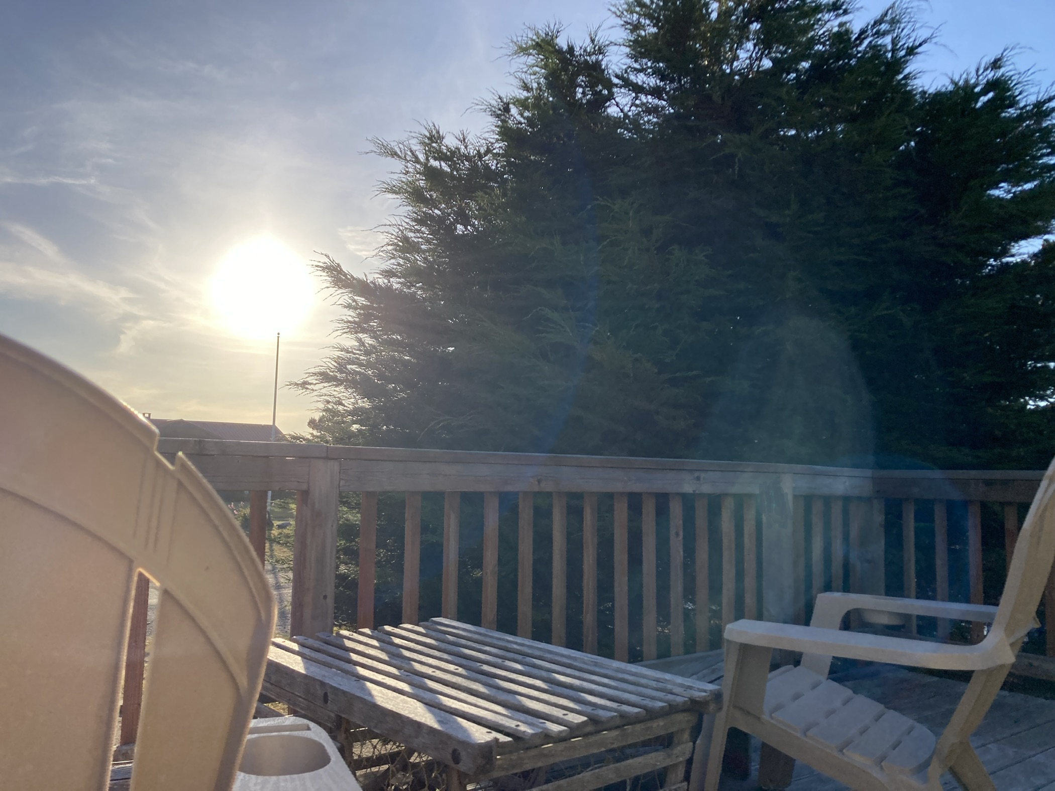 Daytime balcony seating