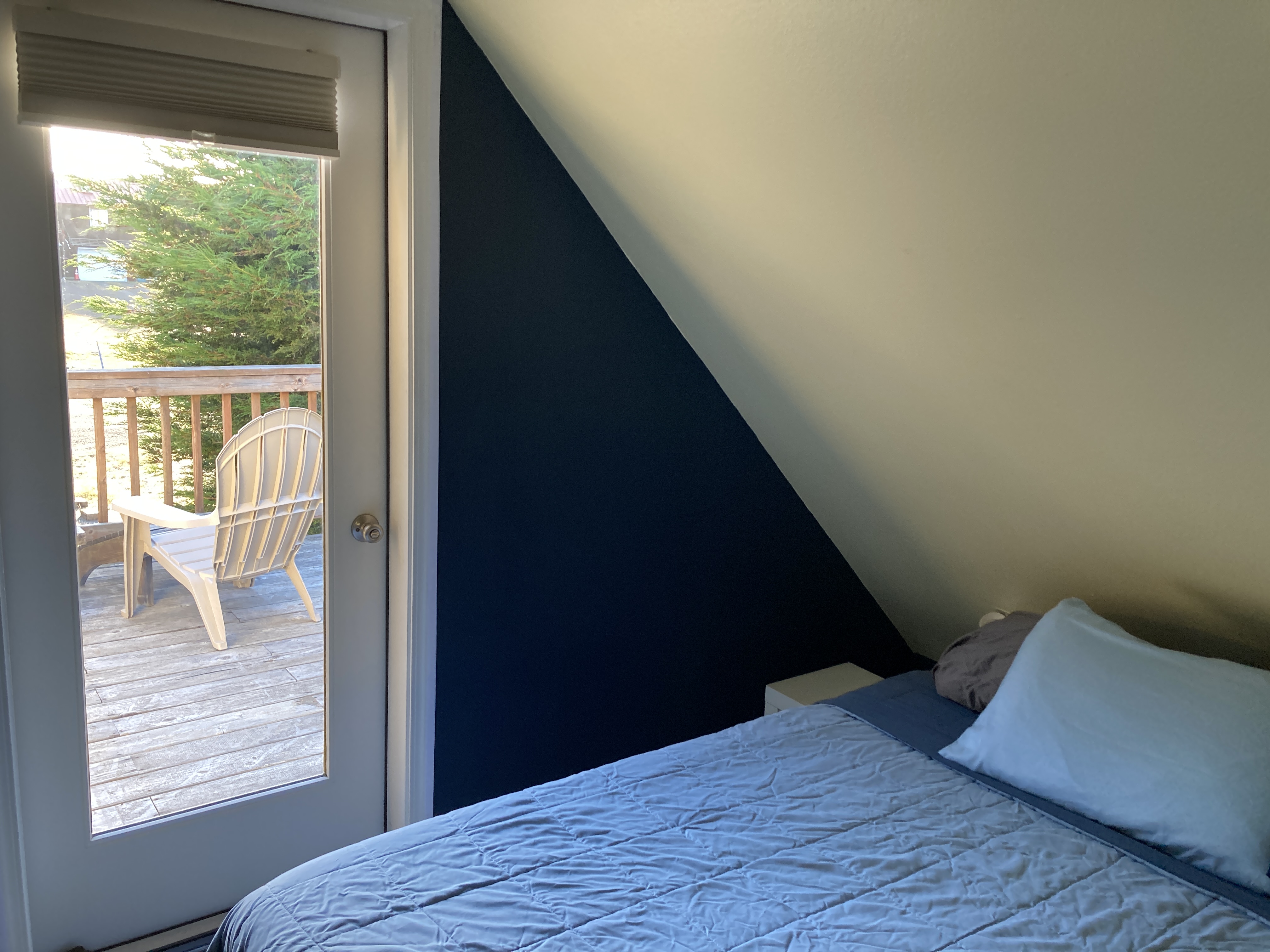 West bedroom with balcony access